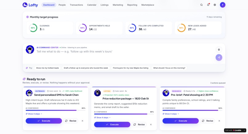 Lofty AI Dashboard – screenshot 3