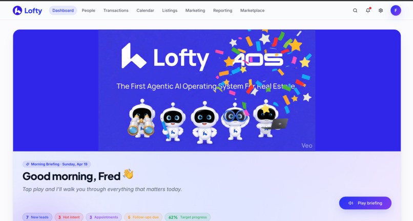 Lofty AI Dashboard – screenshot 1