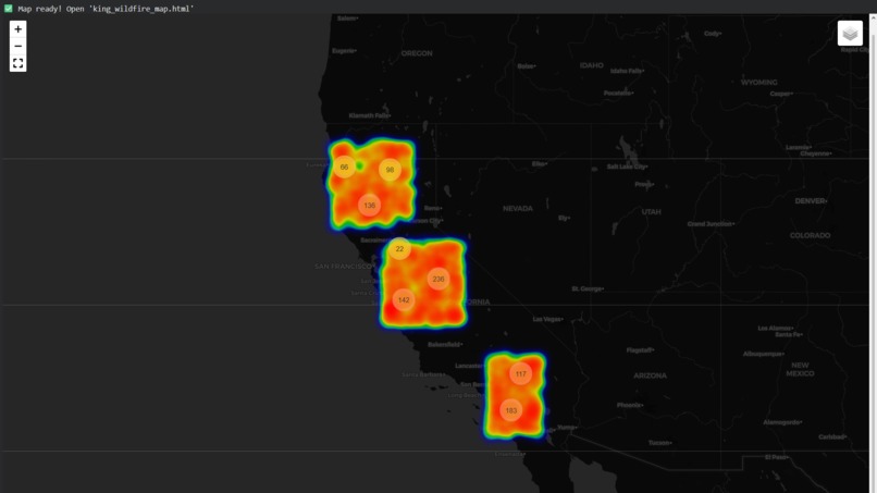 California Wildfire Risk Analysis EcoHacks Hackathon Project – screenshot 2