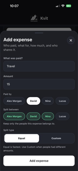 KVIT - Shared Finance Manager – screenshot 5