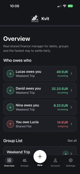 KVIT - Shared Finance Manager – screenshot 2