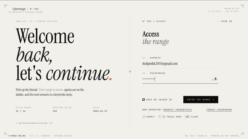 Cyberrange – screenshot 1