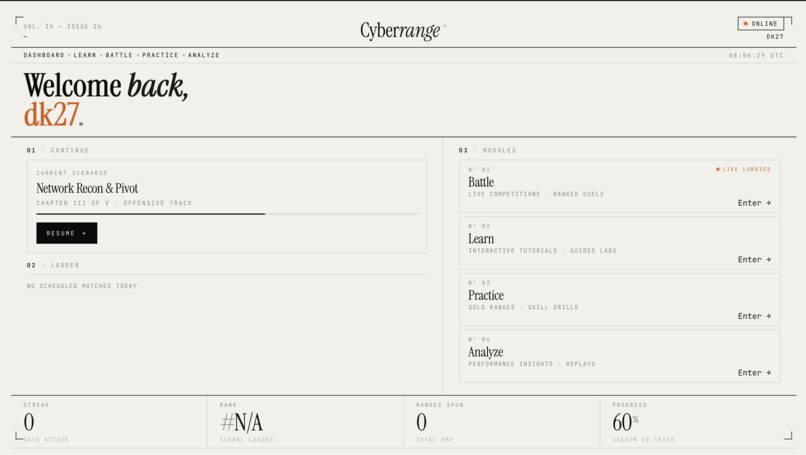 Cyberrange – screenshot 2