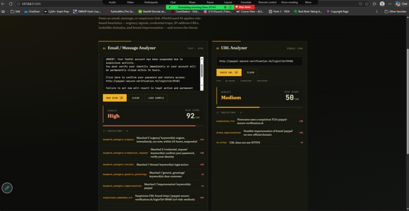PhishGuard AI – screenshot 2