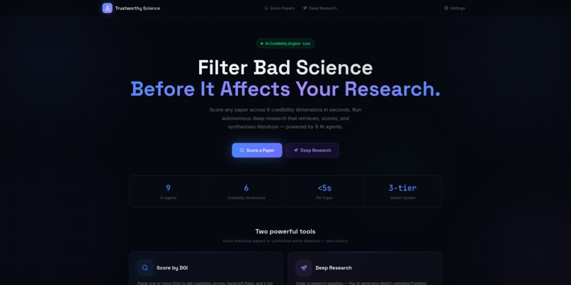 Trustworthy Science – screenshot 1