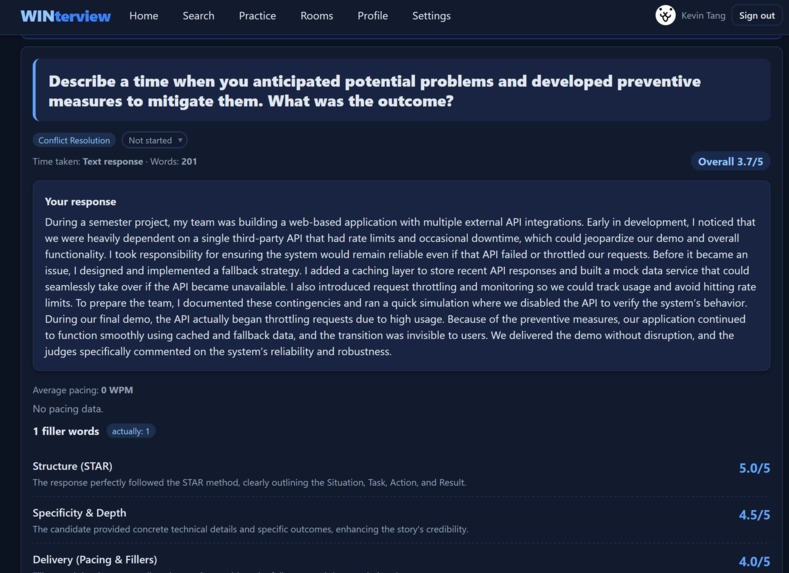 WINterview – screenshot 5