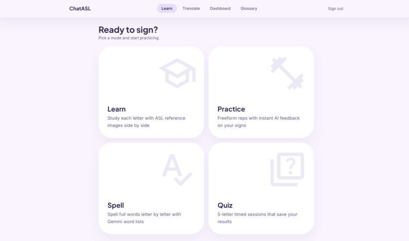 ChatASL – screenshot 1