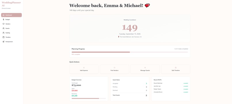 WeddingPlanner AI – screenshot 1