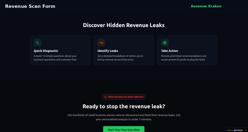 Free Revenue Leak Scanner – screenshot 1
