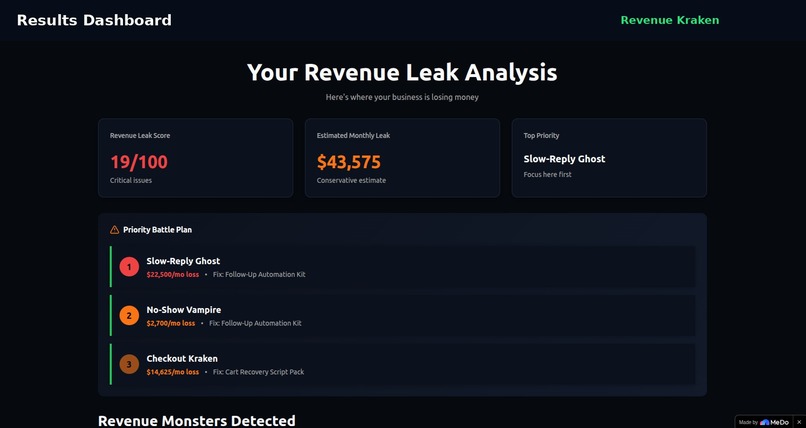 Free Revenue Leak Scanner – screenshot 3