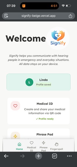 Signify – screenshot 1