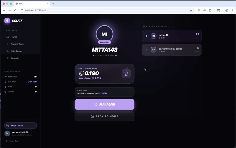 SolFit – screenshot 1