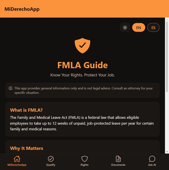 MiDerechoApp – screenshot 2
