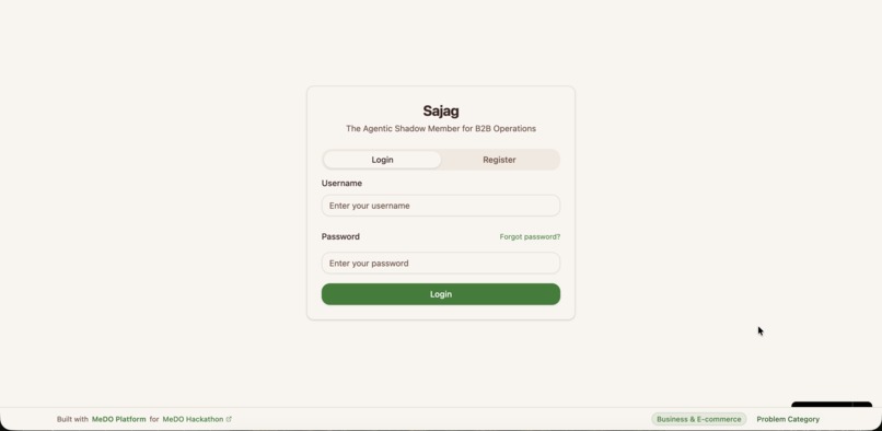 Sajag: The Agentic Shadow Member for B2B Operations – screenshot 2