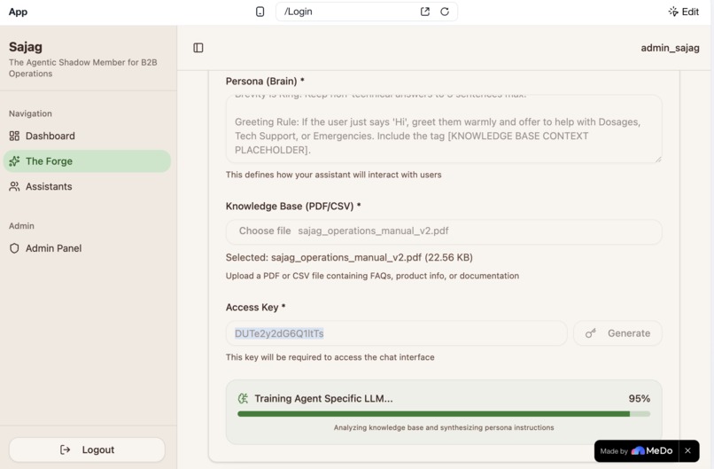 Sajag: The Agentic Shadow Member for B2B Operations – screenshot 6