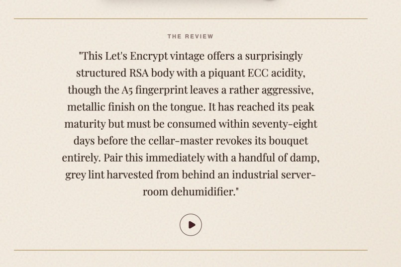 AI Certificate Sommelier – screenshot 3