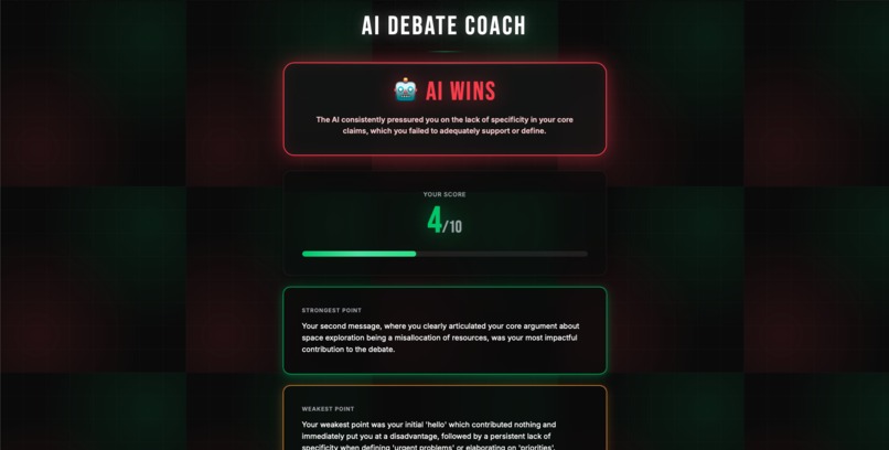 AI Debate Coach – screenshot 4