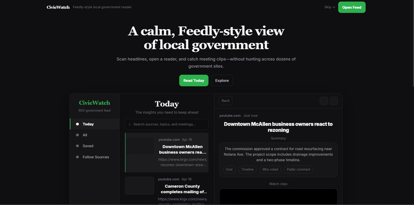 CivicWatch – screenshot 2