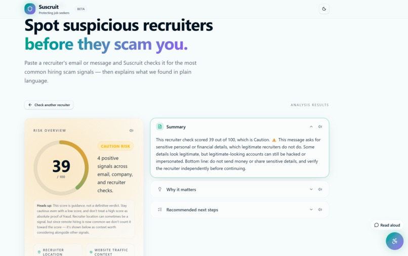 SusCruit – screenshot 1