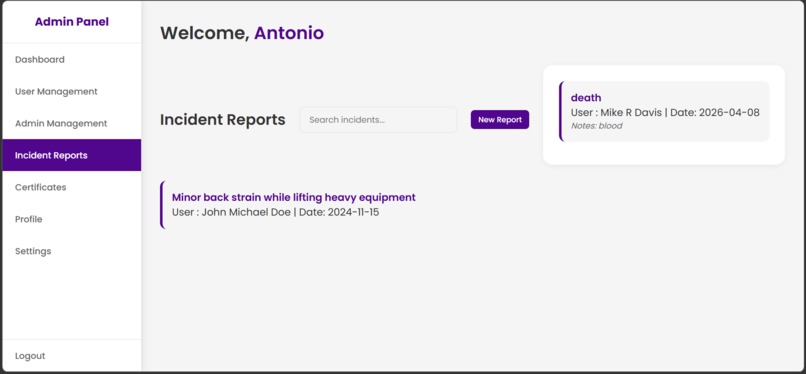 OSHA Ticketing App – screenshot 4