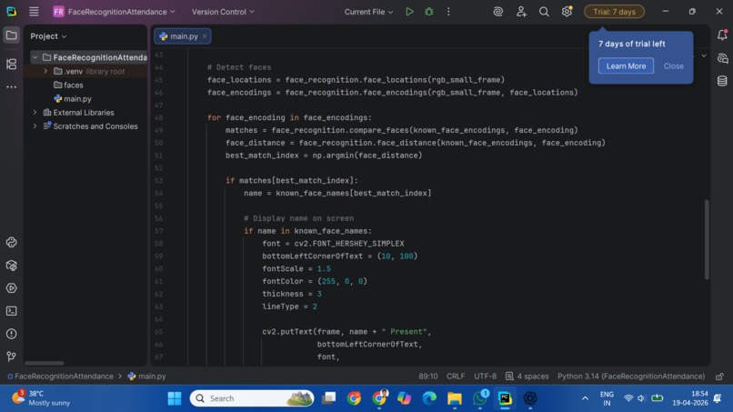 Face Recognition Attendance – screenshot 3