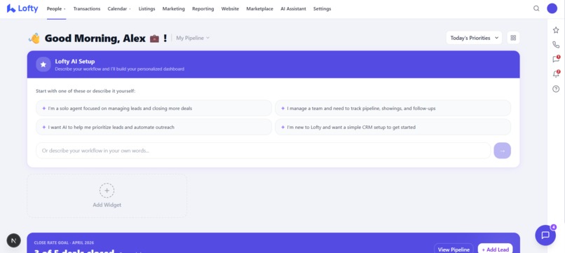 Hack dev: Lofty Features Addition & Dashboard Redesign – screenshot 2