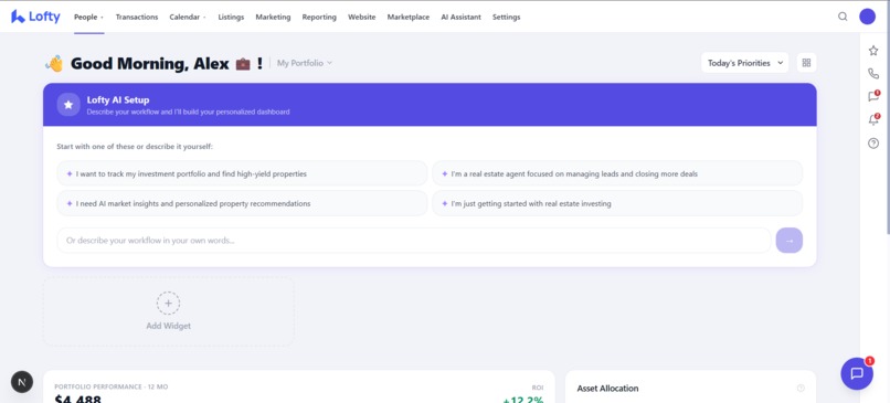 Hack dev: Lofty Features Addition & Dashboard Redesign – screenshot 1