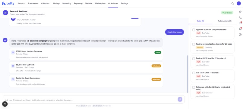 Hack dev: Lofty Features Addition & Dashboard Redesign – screenshot 4