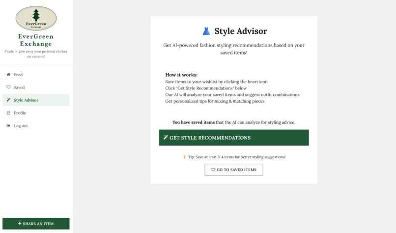 EverGreen Exchange: Trade/donate your clothes on campus! – screenshot 5