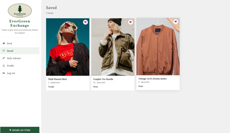 EverGreen Exchange: Trade/donate your clothes on campus! – screenshot 4