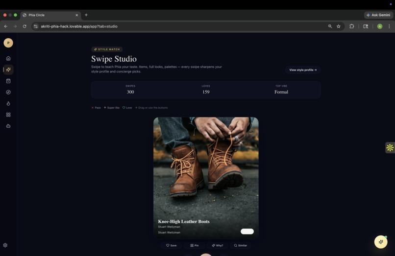 Phia AI Concierge: learns, styles and curates for you – screenshot 2