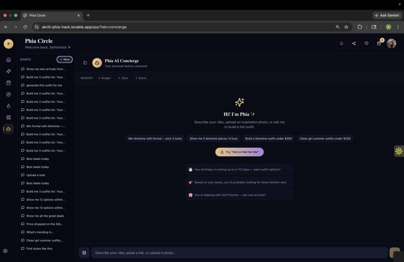 Phia AI Concierge: learns, styles and curates for you – screenshot 3