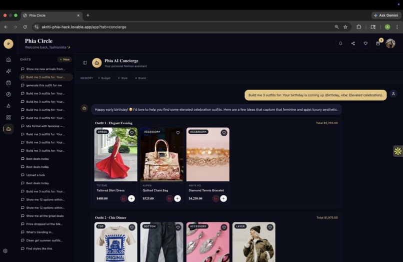 Phia AI Concierge: learns, styles and curates for you – screenshot 4