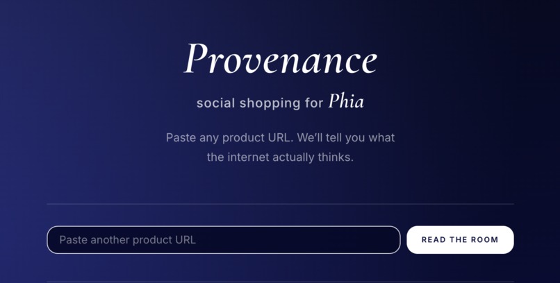 Provenance — Social Shopping for Phia – screenshot 1
