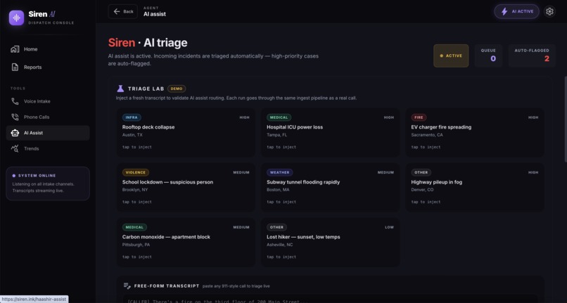 SIREN- 911 Dispatch Ai  – screenshot 1