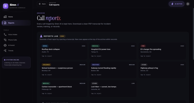 SIREN- 911 Dispatch Ai  – screenshot 2