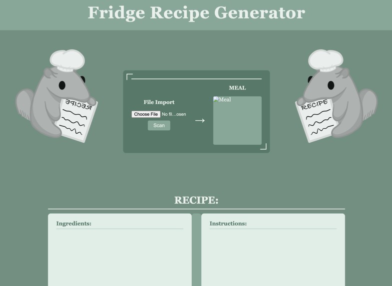 Fridge-Recipe-Generator – screenshot 1