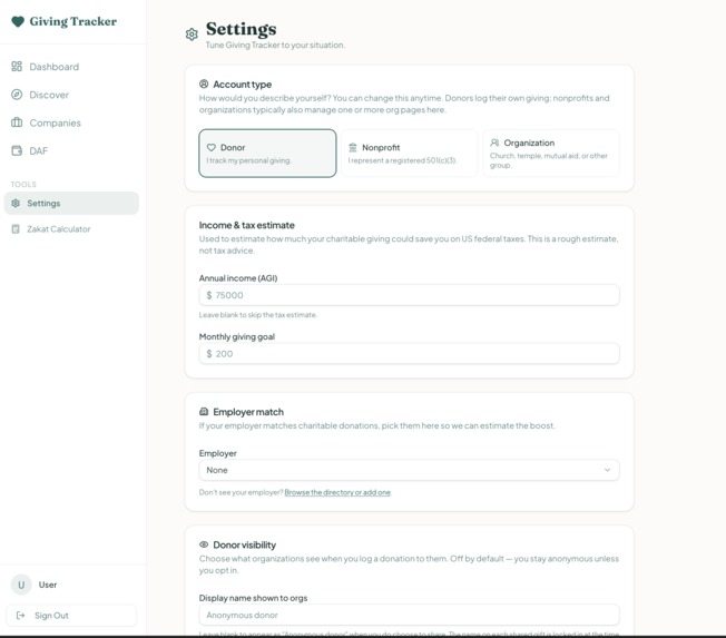 Giving Tracker – screenshot 6