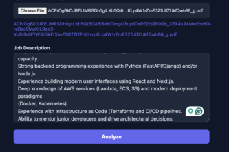 Resume-Desc Similarity Analyzer