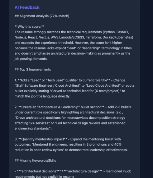 Resume-Desc Similarity Analyzer – screenshot 2