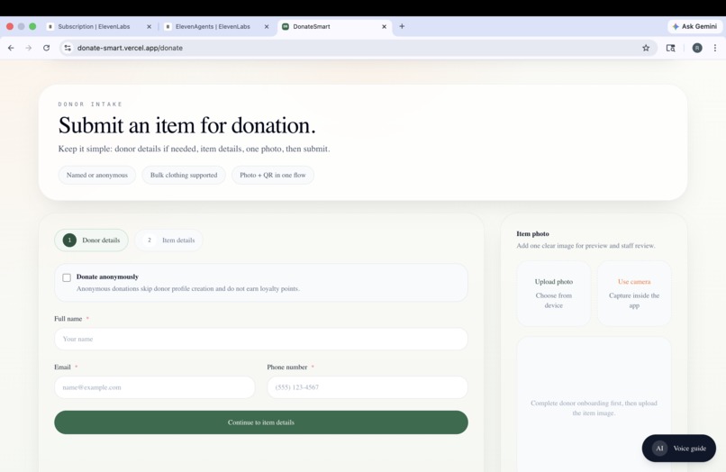 DonateSmart – screenshot 1