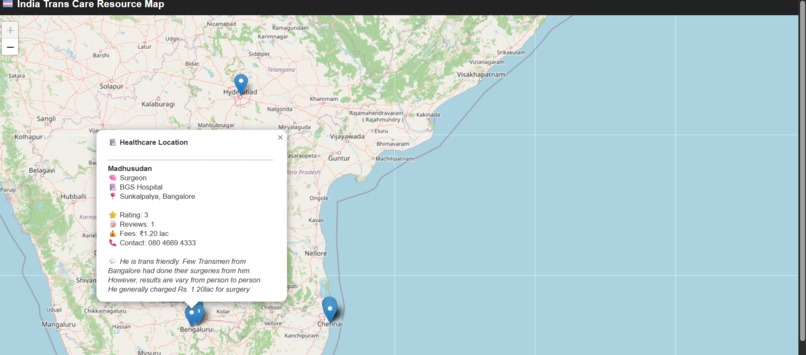 India Trans Care Resource Map – screenshot 2