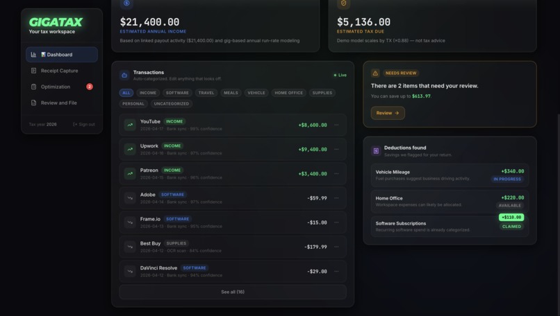 GigATax – screenshot 6