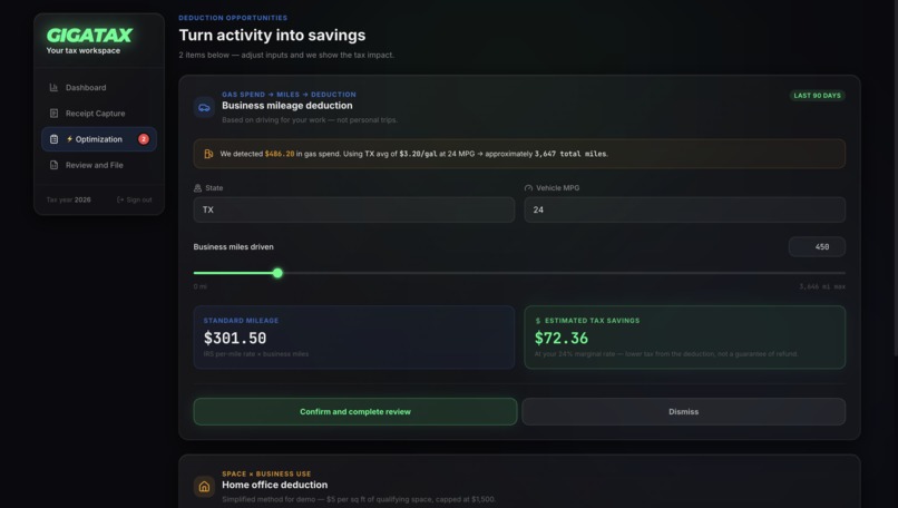 GigATax – screenshot 7