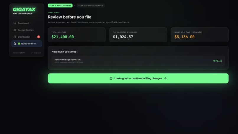 GigATax – screenshot 9