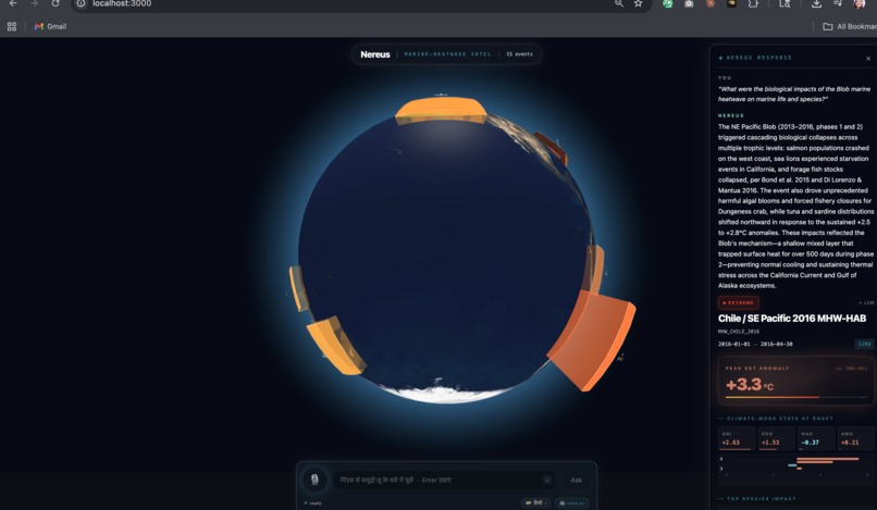 Nereus: Marine Heatwave Intelligence Assistant – screenshot 2