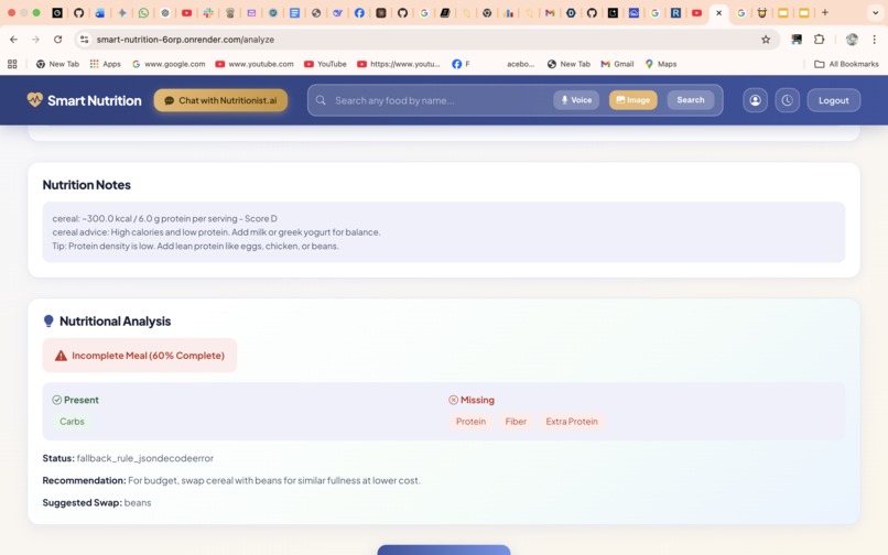 Smart Nutrition Intelligence – screenshot 9