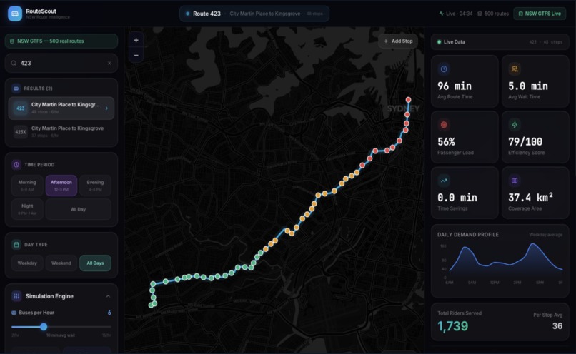 RouteScout – screenshot 1