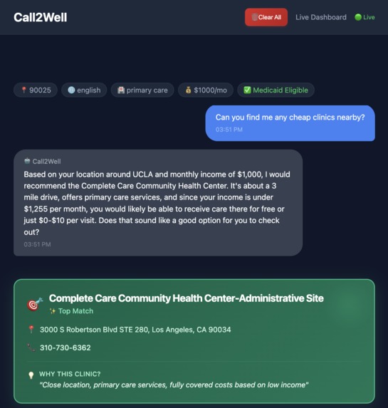 Call2Well – screenshot 2