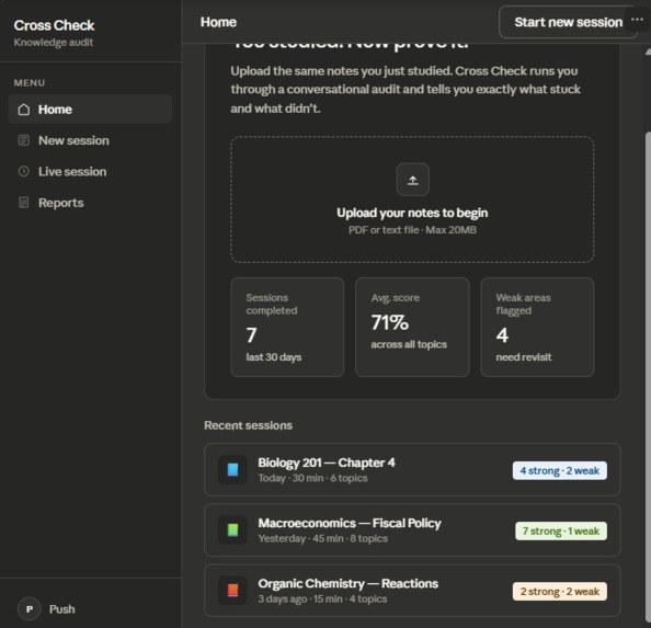 crosscheck – screenshot 2